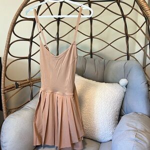 NWT beige AERIE pleated skirt romper